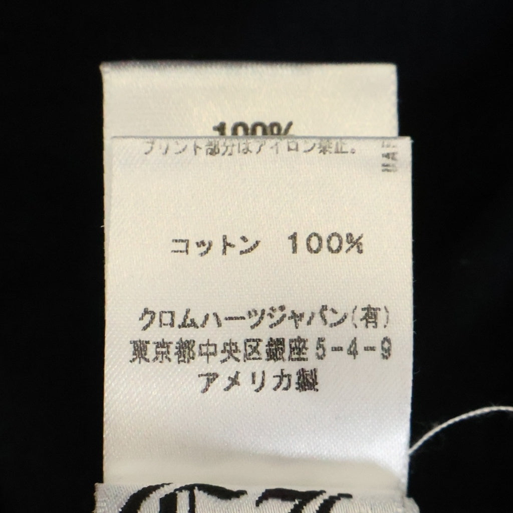 CHROME HEARTS(クロムハーツ) FRMD CRS L/S TEE フレームドクロスバックプリント 長袖Tシャツ クルーネックカットソー ブラック