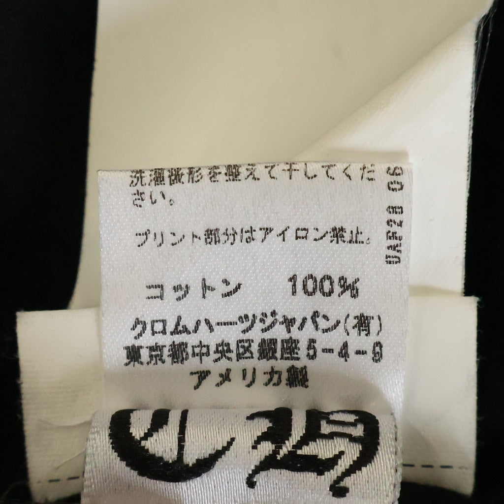 CHROME HEARTS(クロムハーツ) HORSESHOE S/S TEE バックホースシュープリント ポケット付き半袖Tシャツ クルーネックカットソー ブラック