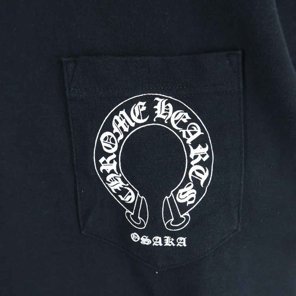 CHROME HEARTS(クロムハーツ) OLD FAIRY CROSS S/S TEE OSAKA オールド 大阪限定 フェアリークロスバックプリント ポケット付き半袖Tシャツ クルーネックカットソー ブラック