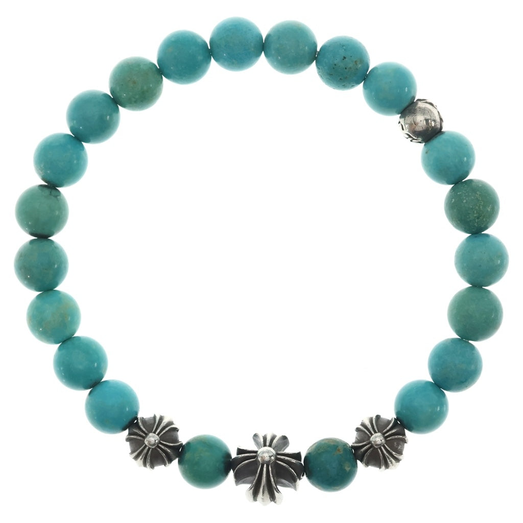CHROME HEARTS(クロムハーツ) 8mm BEAD ビーズブレス ブレスレット ターコイズ ブルー