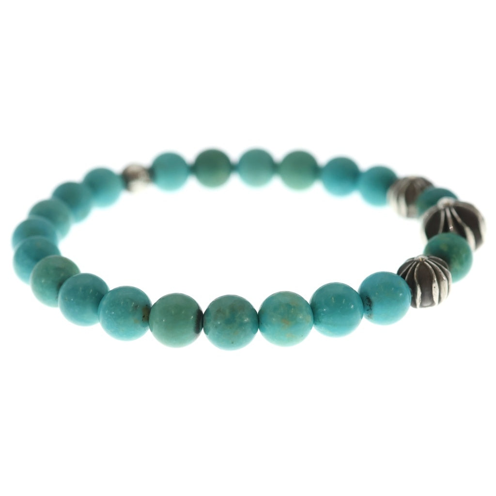 CHROME HEARTS(クロムハーツ) 8mm BEAD ビーズブレス ブレスレット ターコイズ ブルー