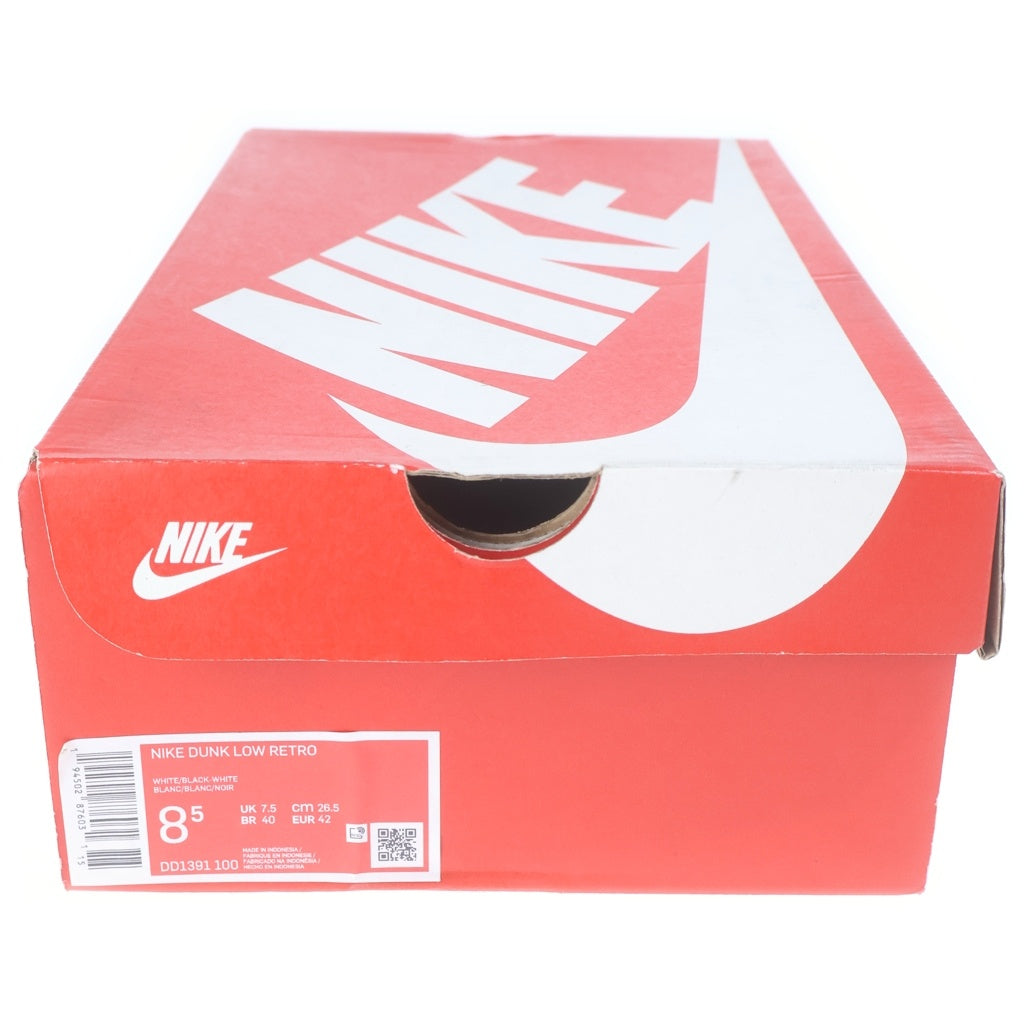 NIKE(ナイキ) DUNK LOW RETRO PANDA DD1391-100 ダンク レトロ パンダ ローカットスニーカー ホワイト/ブラック US8.5/26.5cm