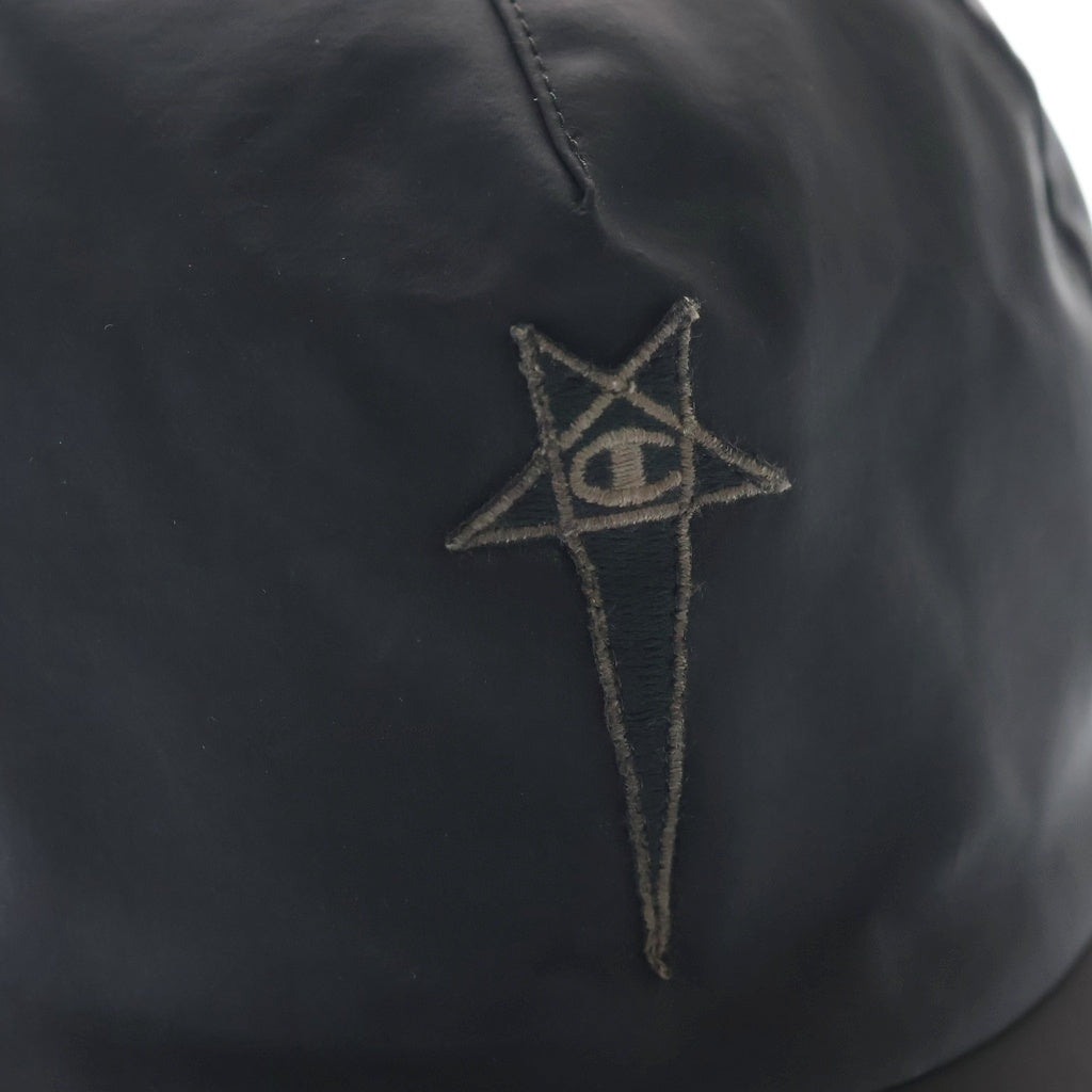 Rick Owens(リックオウエンス) ×champion 24SS 五芒星 ロゴ刺繍 CAP ベースボールキャップ ブラック CM01D6095-CHNY