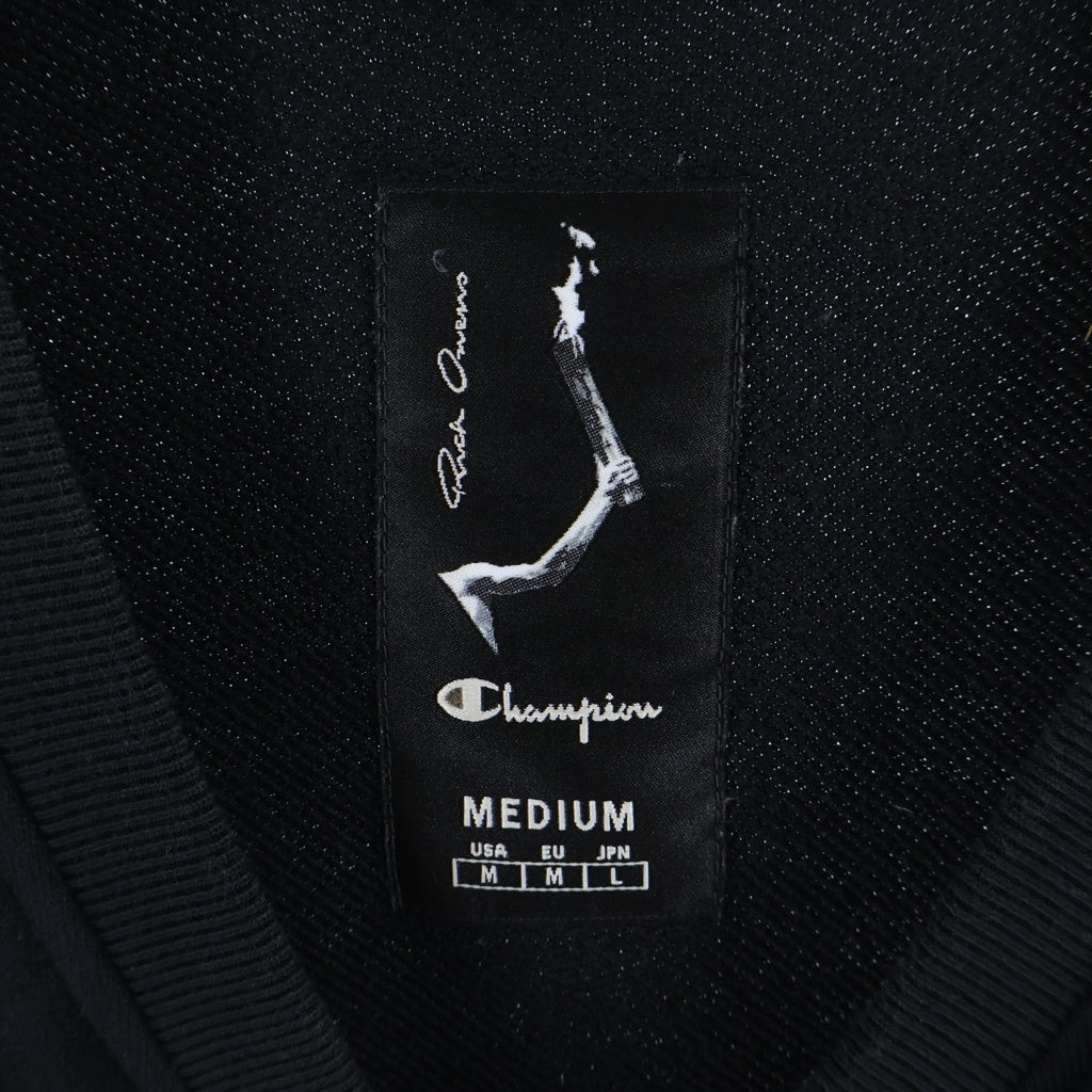 Rick Owens(リックオウエンス) ×champion 23AW 五芒星 ロゴ刺繍 スウェットトレーナー ブラック CM02C9225-CHFE