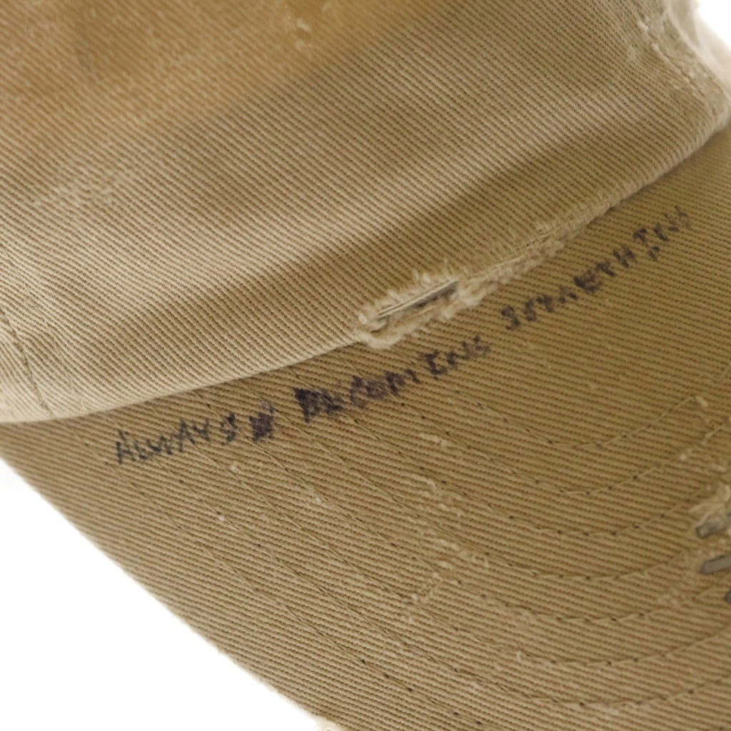 NO BRAND(ノーブランド) APT.1007 アパートメント Baseball Hall ダメージ加工 ベースボールキャップ ベージュ