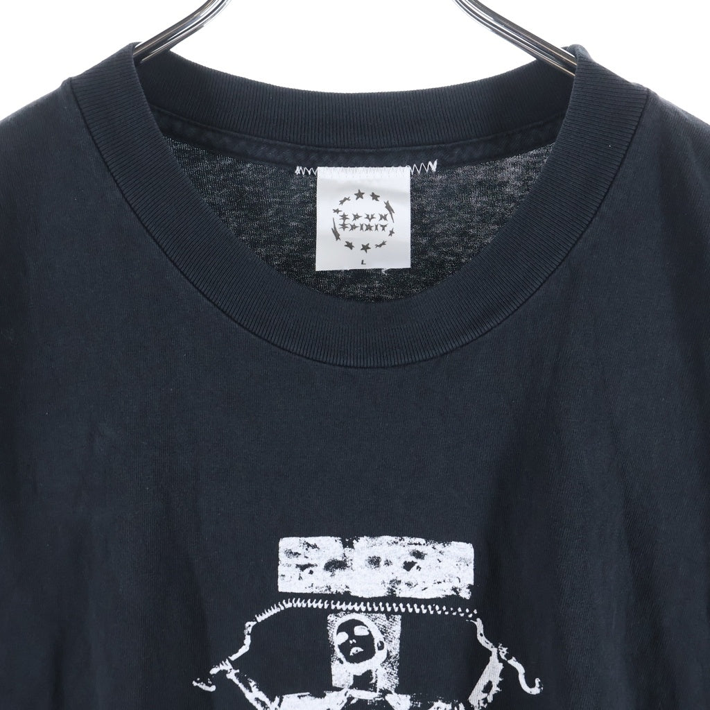 RON HERMAN(ロンハーマン) × Spun Spirit スパンスピリット フロントプリント クルーネック 半袖Tシャツ ブラック