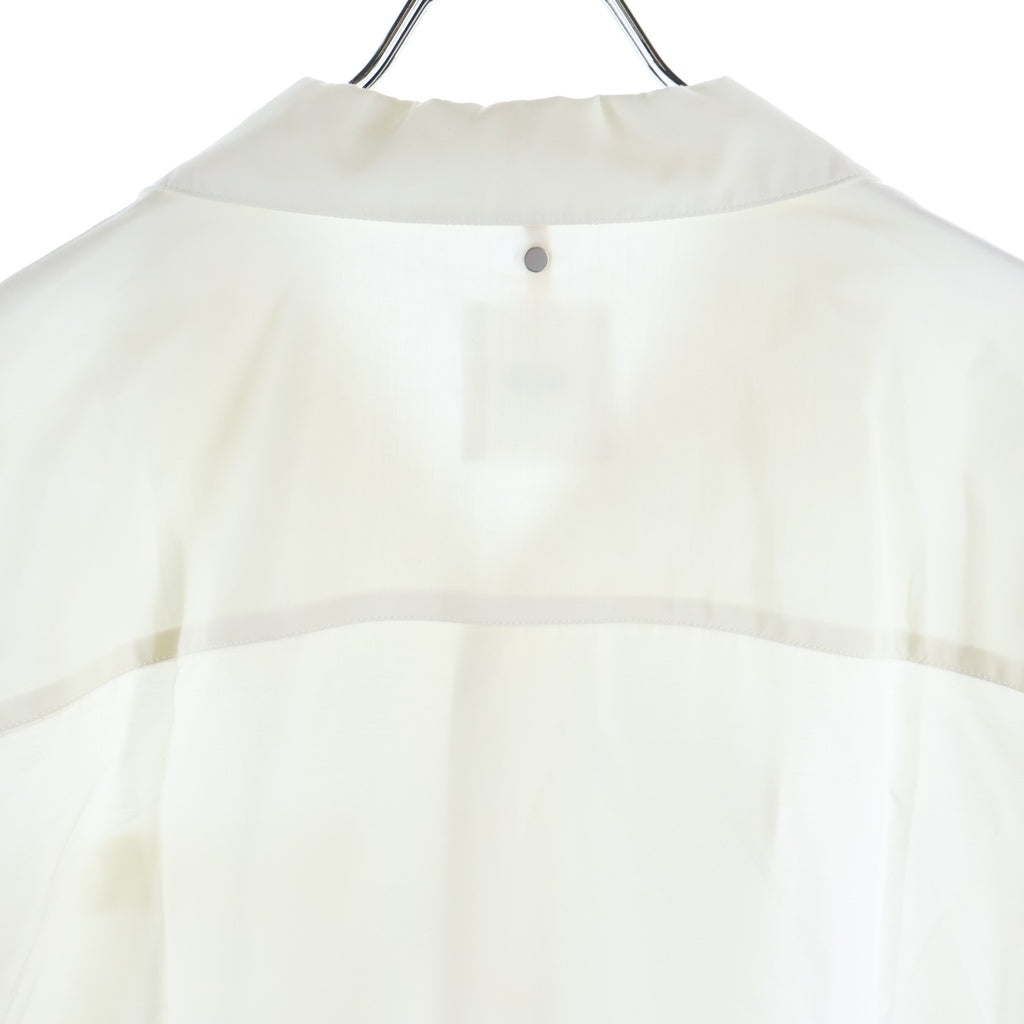OAMC(オーエーエムシー) 24SS KURT SHIRT フロントペイント加工 半袖シャツ ホワイト 24E28OAU98