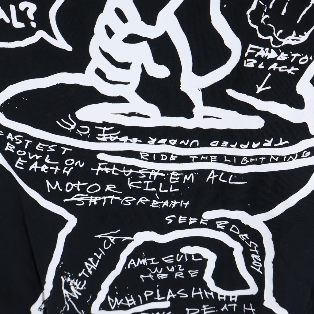 MADSAKI(マサキ) × METALLICA UP YOUR ASS TEE メタリカ 両面プリント クルーネック 半袖Tシャツ ブラック