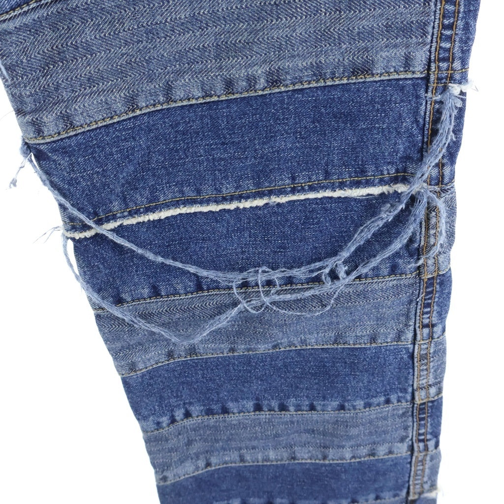 HYSTERIC GLAMOUR(ヒステリックグラマー) ウミヘビ ツギハギ ブーツカット デニムパンツ インディゴ 2AP-9681 レディース