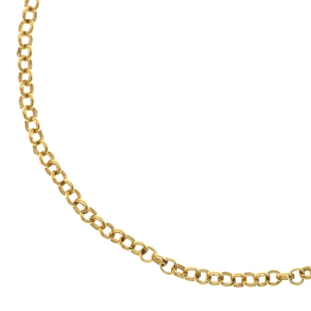 CHROME HEARTS(クロムハーツ) 22K NECKCHAIN R20 ロールチェーンネックレス 20inch ゴールド BCA011
