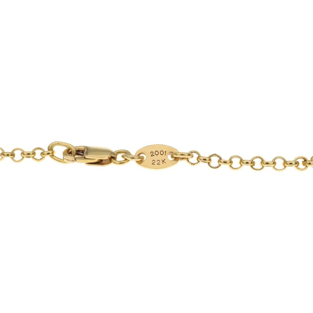 CHROME HEARTS(クロムハーツ) 22K NECKCHAIN R20 ロールチェーンネックレス 20inch ゴールド BCA011