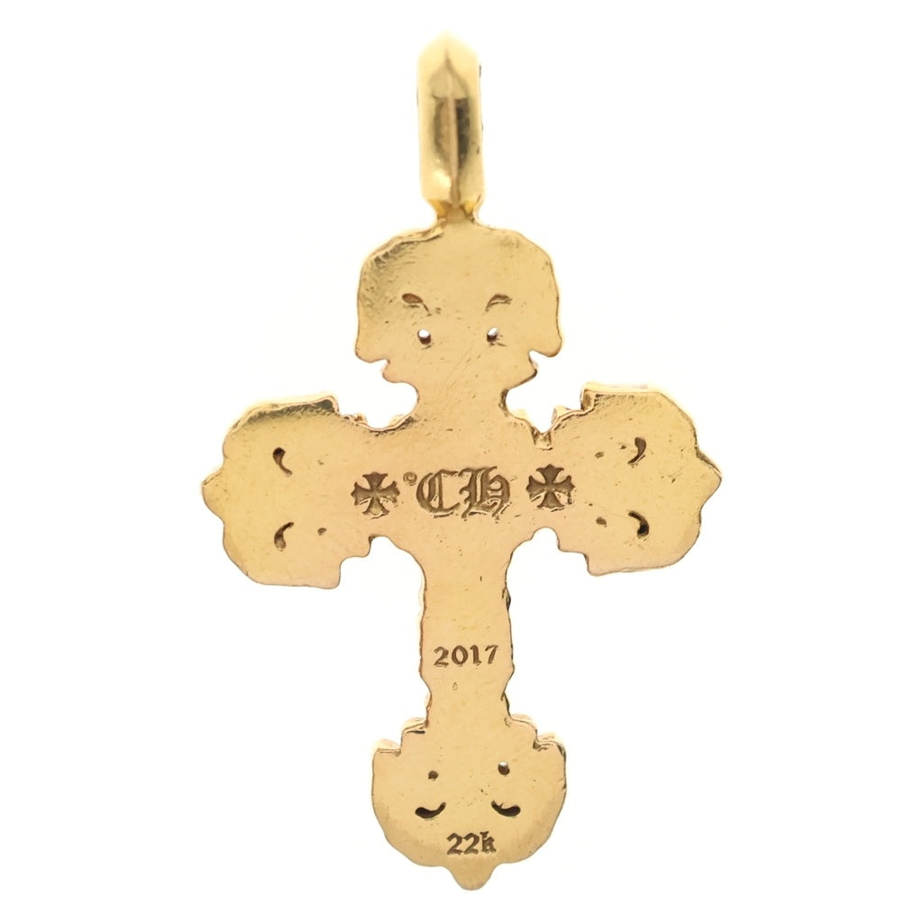 CHROME HEARTS(クロムハーツ) 22K FILIGREE TINY P/DIA タイニーフィリグリークロス PAVEダイヤ ペンダントトップ ゴールド BCA045