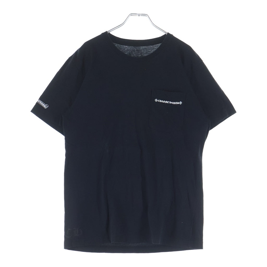 CHROME HEARTS(クロムハーツ) Cemetery Cross Tire Track Tee セメタリークロスタイヤトラック 半袖 クルーネック Tシャツ ブラック