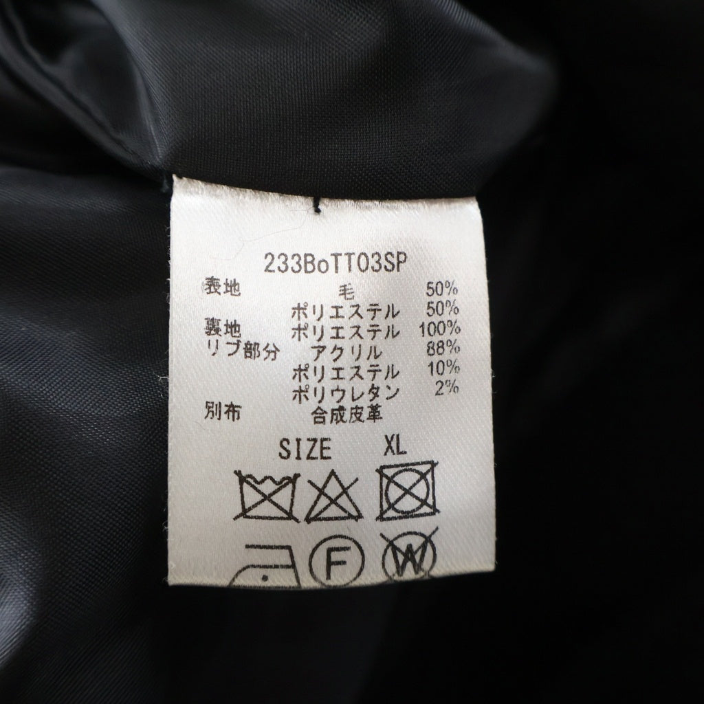 BoTT(ボット) 23AW varsity jacket スタジアムジャンパー ウール ブラック