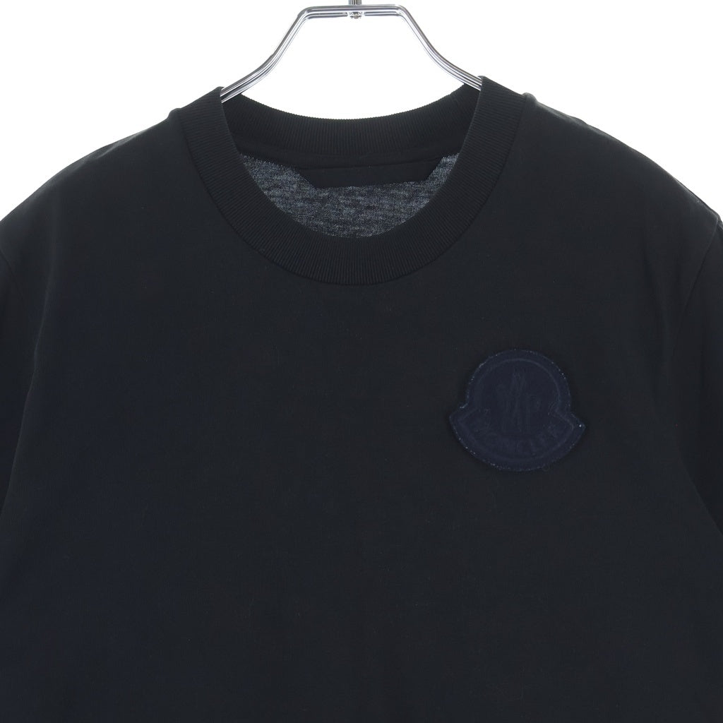MONCLER(モンクレール) 23SS 胸ロゴパッチ 半袖 クルーネック Tシャツ ブラック I20918C00069