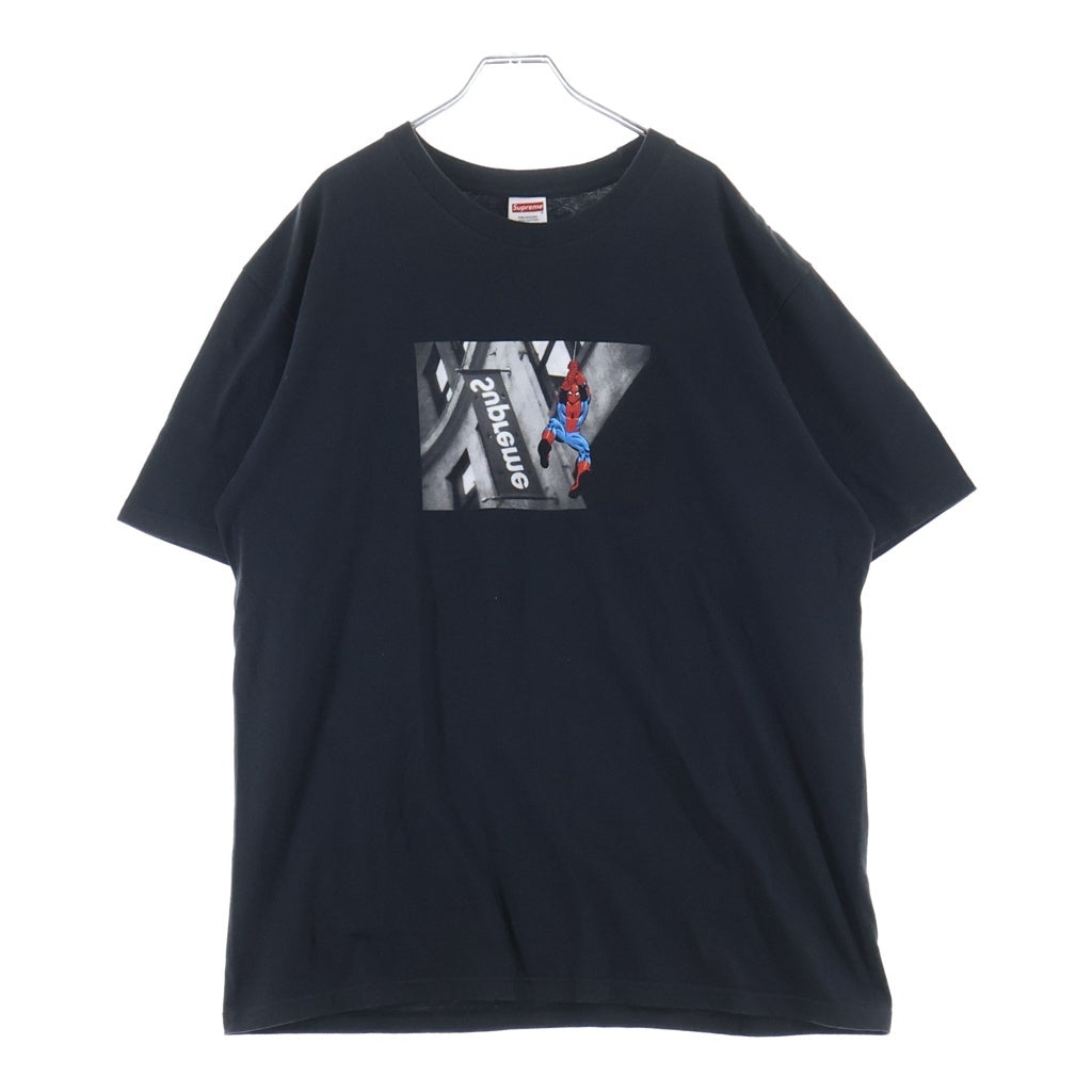 SUPREME(シュプリーム) 26SS Spider-Man Tee スパイダーマン フロントプリント クルーネック 半袖Tシャツ カットソー ブラック