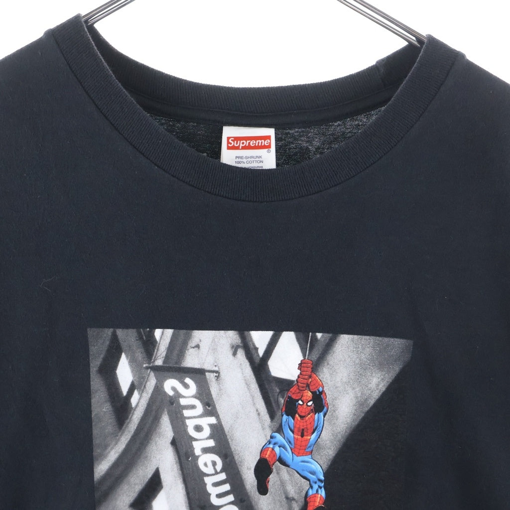 SUPREME(シュプリーム) 26SS Spider-Man Tee スパイダーマン フロントプリント クルーネック 半袖Tシャツ カットソー ブラック