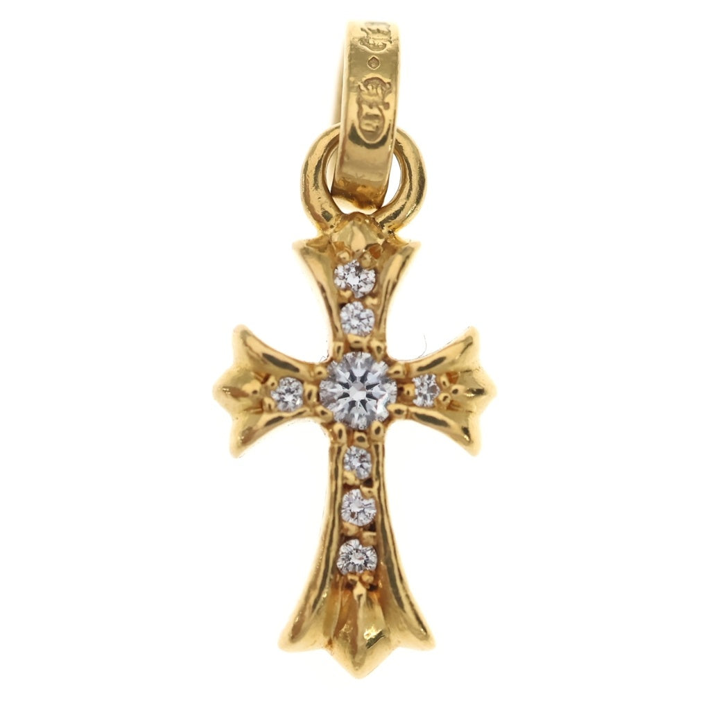 CHROME HEARTS(クロムハーツ) 22K CRS BBYFAT P/DIA ベイビーファットクロス PAVEダイヤ ペンダントトップ ゴールド BCA035