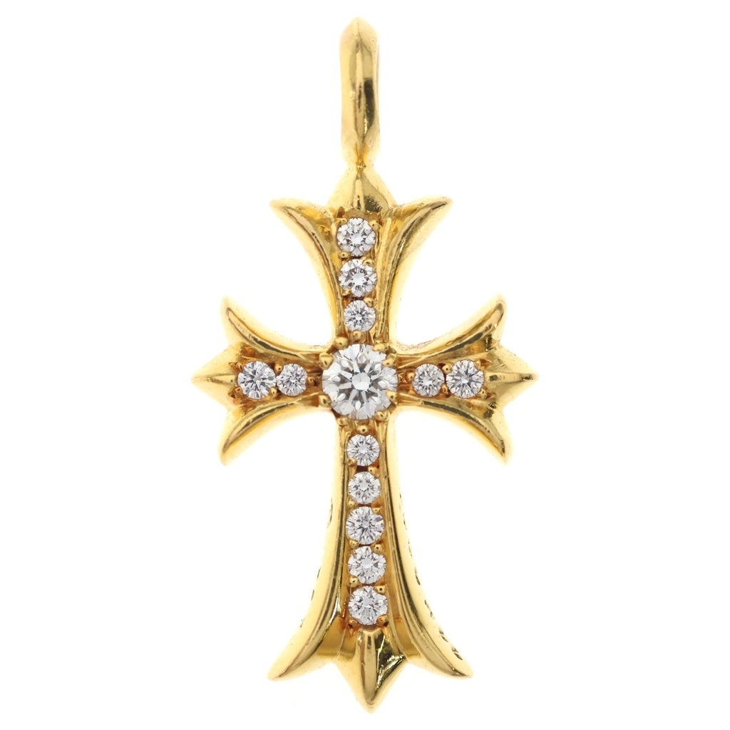 CHROME HEARTS(クロムハーツ) 22K TNY CRSF P/DIA タイニーファットクロス PAVEダイヤ ペンダントトップ ゴールドBCA033