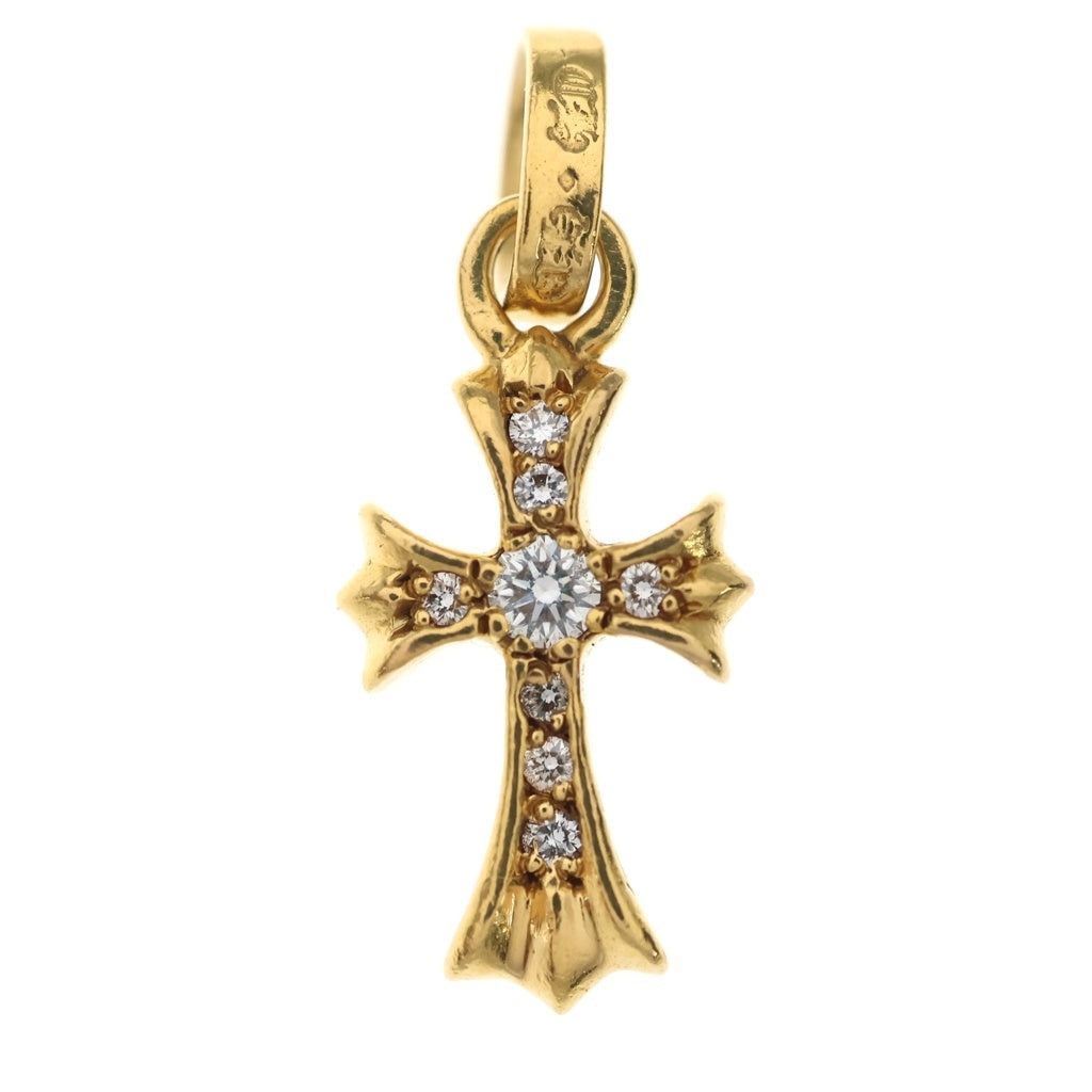 CHROME HEARTS(クロムハーツ) 22K CRS BBYFAT P/DIA ベイビーファットクロス PAVEダイヤ ペンダントトップ ゴールド BCA035