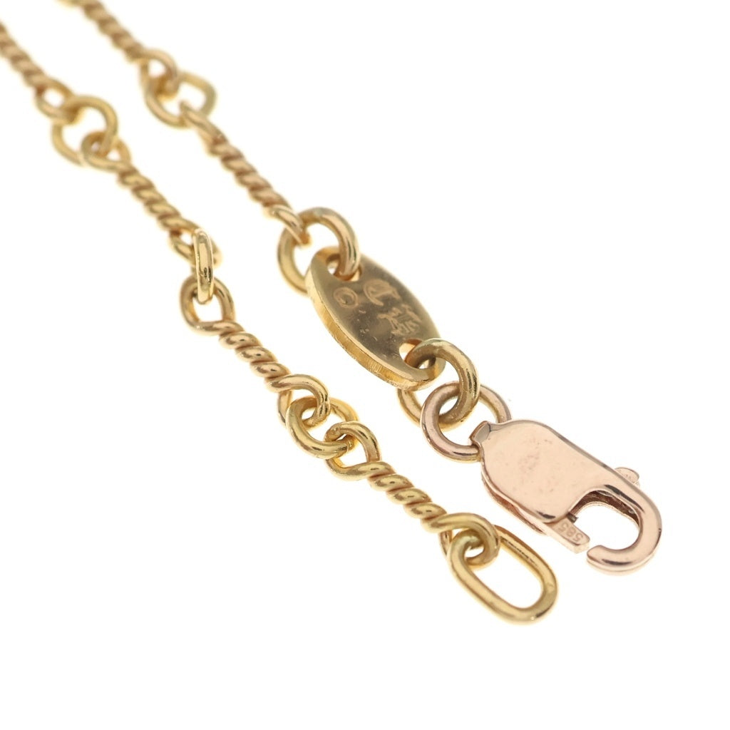 CHROME HEARTS(クロムハーツ) 22K NECKCHAIN T18 ツイストチェーンネックレス 18inch ゴールドBCA014