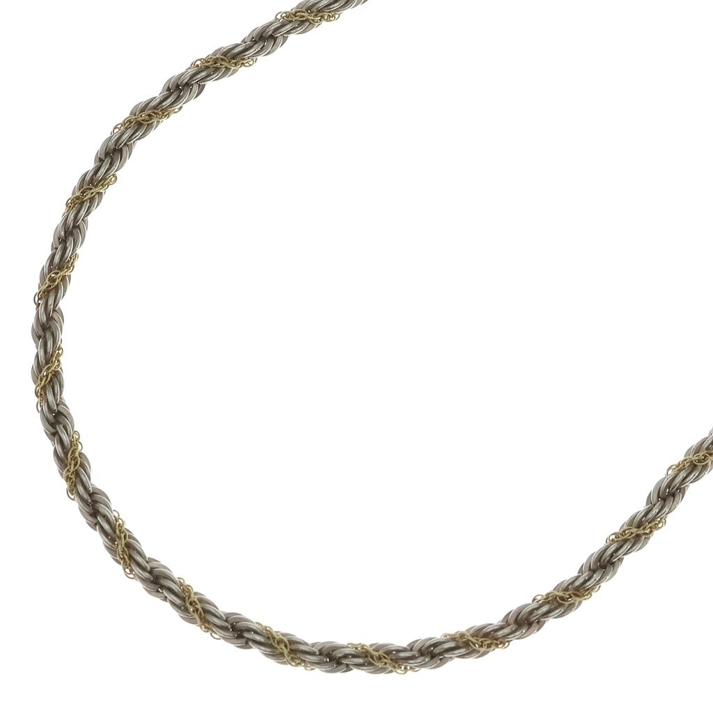 TIFFANY & Co.(ティファニー) ツイストチェーン ネックレス コンビ 925/750 シルバー/ゴールド レディース