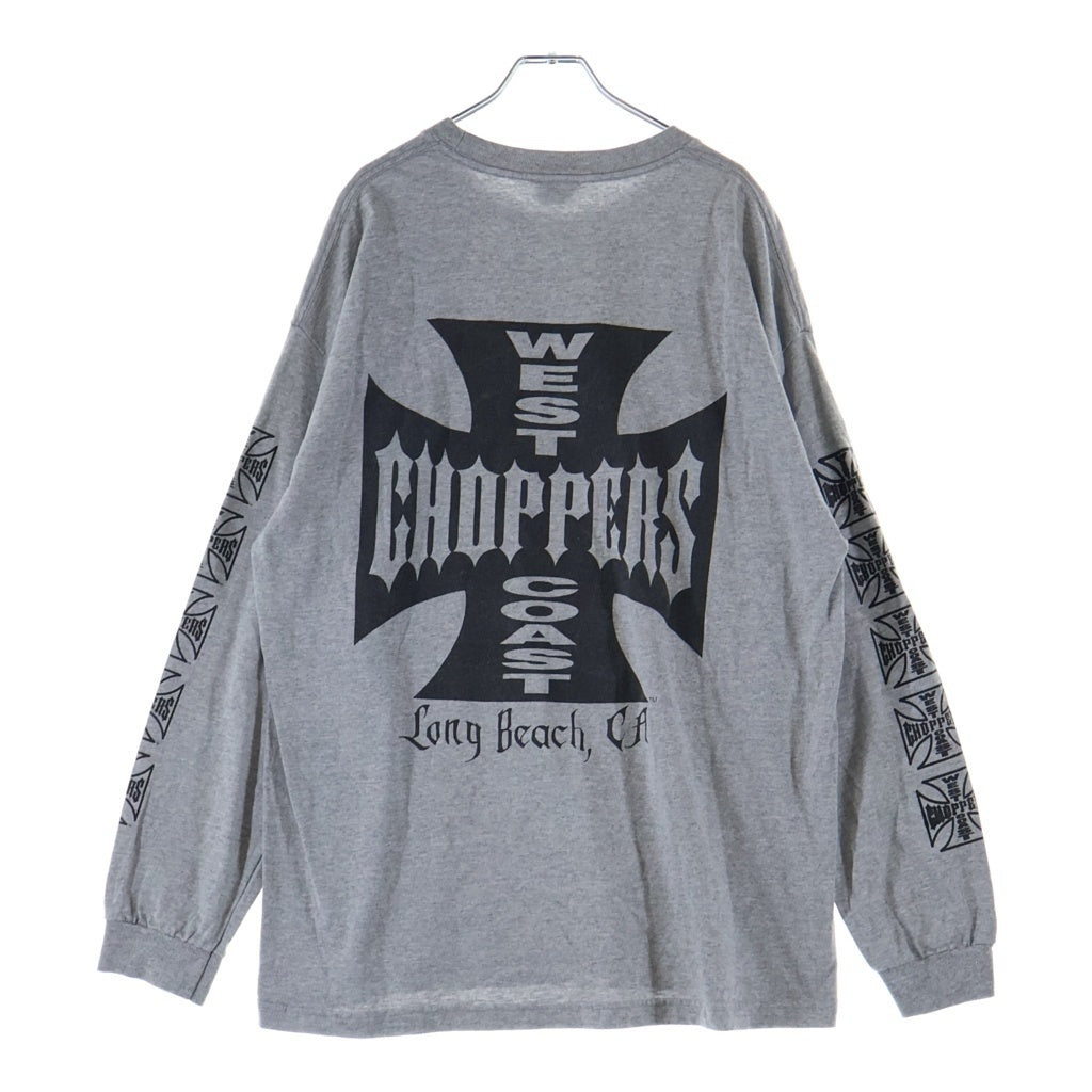VINTAGE(ヴィンテージ) west coast choppers アイアンクロス 長袖 クルーネック カットソー グレー