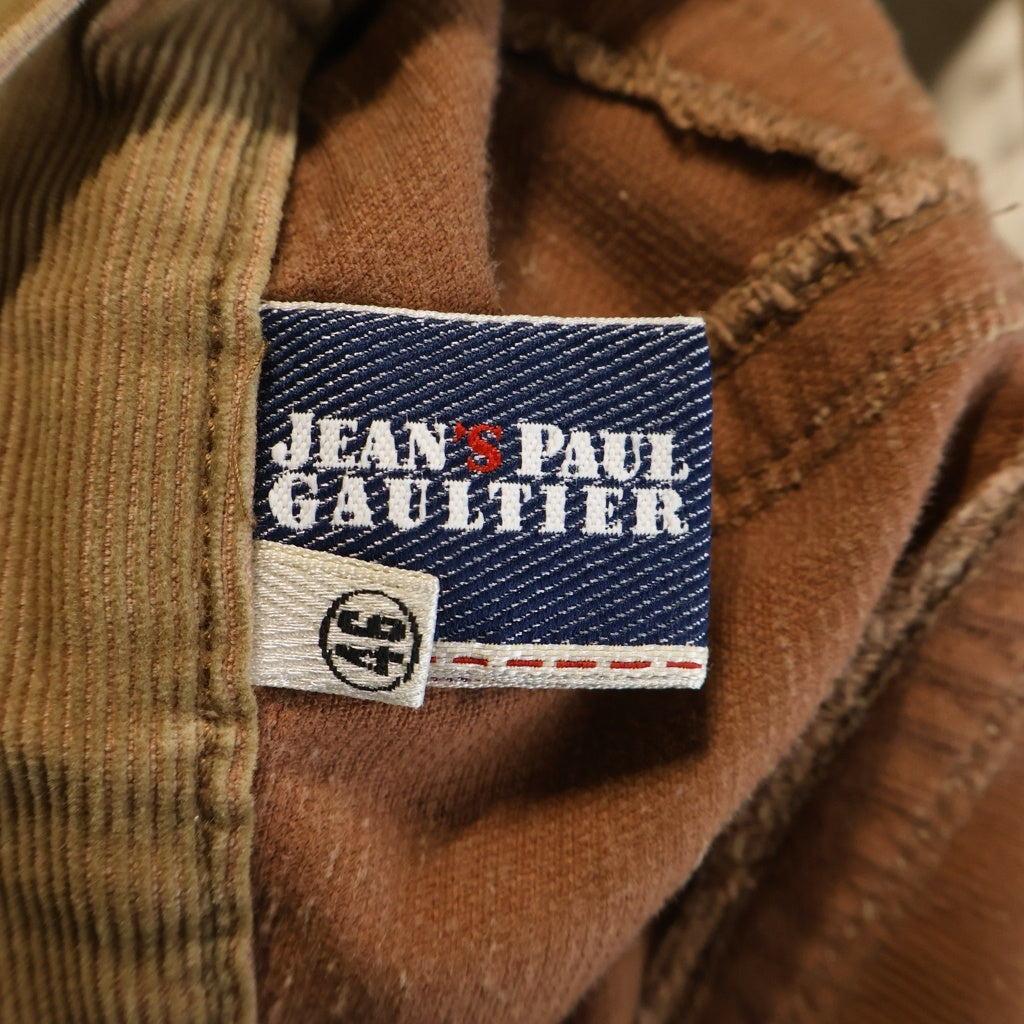 Jean Paul GAULTIER(ジャンポールゴルチエ) コーデュロイ ボタンフライ ベルボトム パンツ キャメル