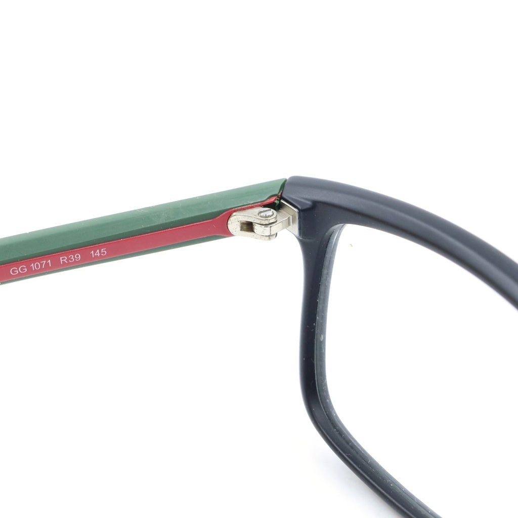GUCCI(グッチ) シェリーラインテンプル スクエアフレーム アイウェア 眼鏡 ブラック GG1071 R39