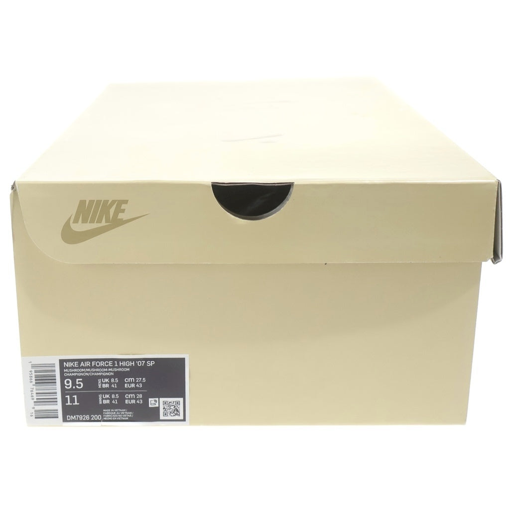 NIKE(ナイキ) ×BILLIE EILISH AIR FORCE 1 HIGH '07 SP Mushroom ビリー・アイリッシュ エアフォース1 ハイカットスニーカー ベージュ US9.5/27.5cm DM7926-200