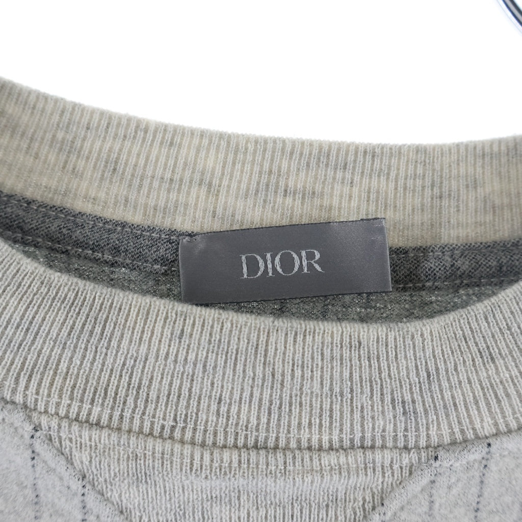 DIOR(ディオール) 22SS Embroidered Plain Weave Knit Short Sleeve エンブロイダード プレイン ウィーブ 刺繍ロゴ ホワイト 213J637A0739