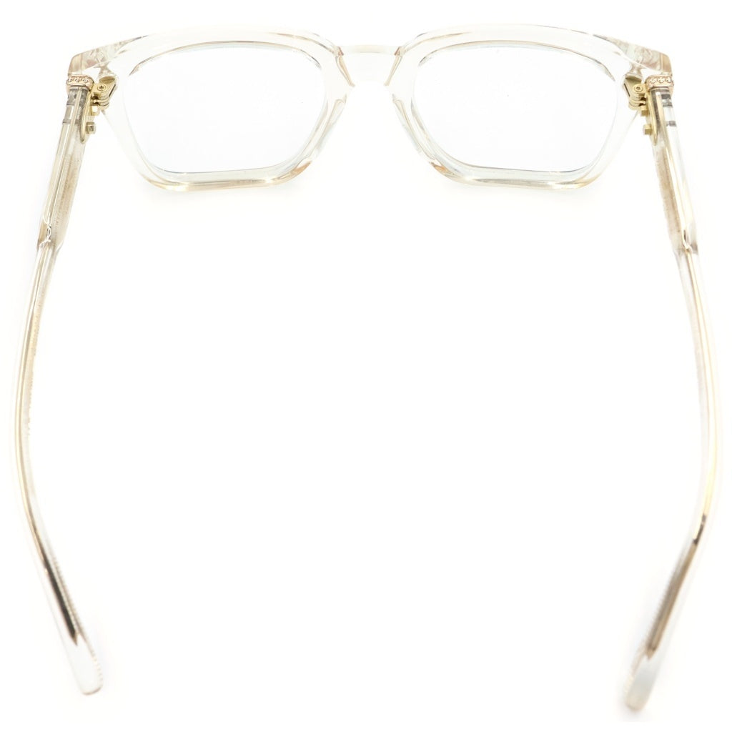 CHROME HEARTS(クロムハーツ) AMBIDIXTROUS CHプラステンプル スクエアクリアフレーム アイウェア 眼鏡 クリア/ゴールド
