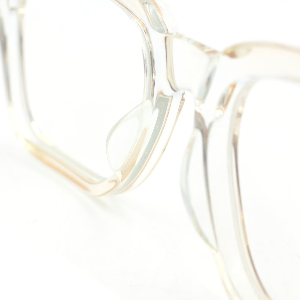 CHROME HEARTS(クロムハーツ) AMBIDIXTROUS CHプラステンプル スクエアクリアフレーム アイウェア 眼鏡 クリア/ゴールド