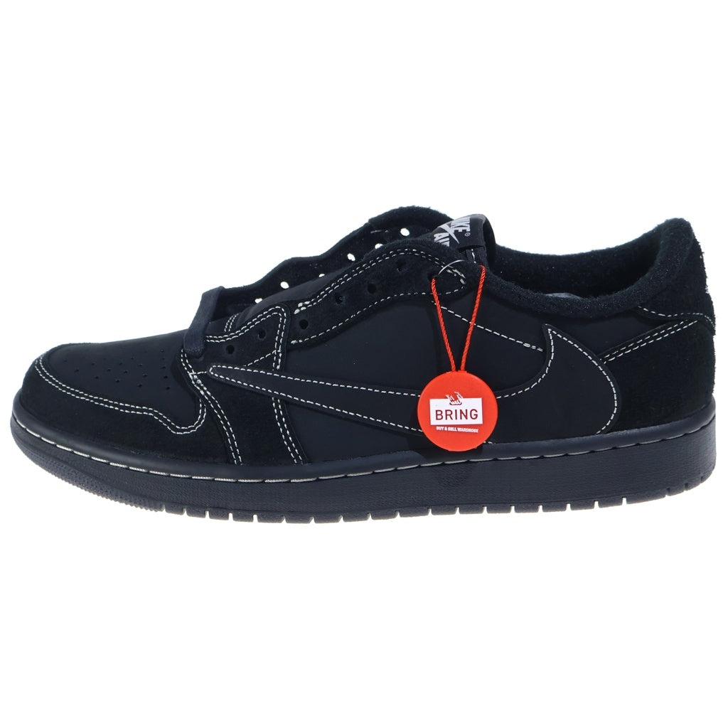 NIKE(ナイキ) ×Travis Scott AIR JORDAN1 LOW OG SP BLACK PHANTOM DM7866-001 トラヴィススコット エアジョーダン1 ブラック ファントム ローカットスニーカー US10/28cm
