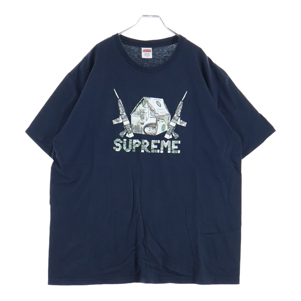 SUPREME(シュプリーム) 26SS Origami Tee フロントロゴ ショートスリーブカットソー 半袖クルーネック ネイビー