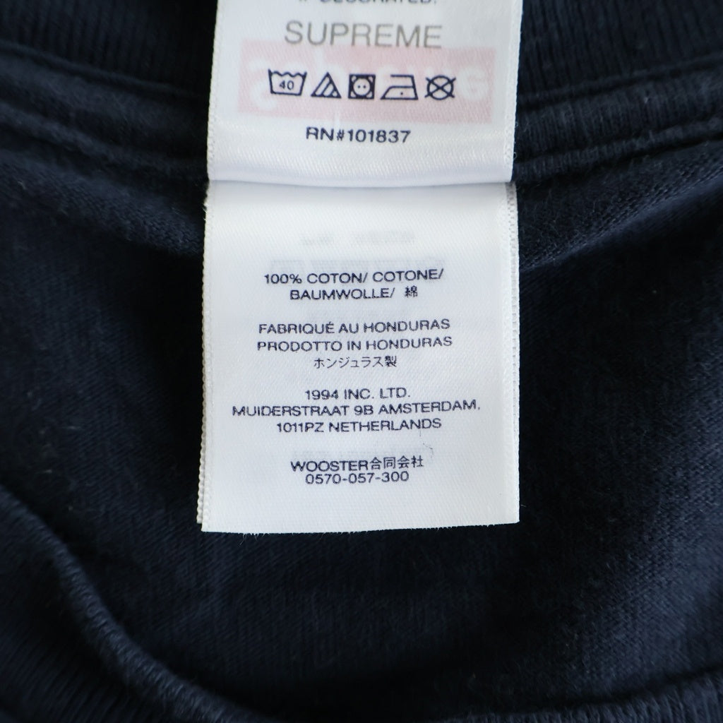 SUPREME(シュプリーム) 26SS Origami Tee フロントロゴ ショートスリーブカットソー 半袖クルーネック ネイビー