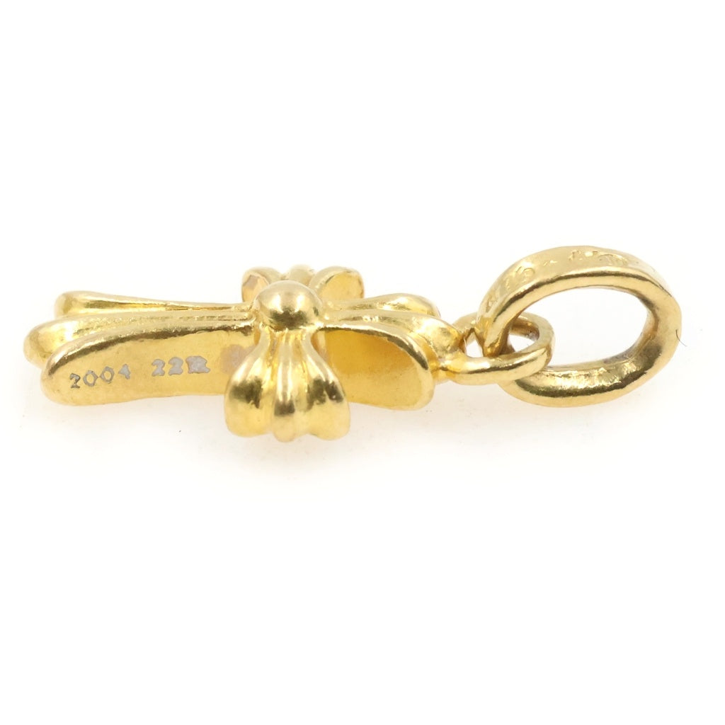 CHROME HEARTS(クロムハーツ) 22K CRS BBYFAT P DMND ベイビーファット PAVEダイヤ チャーム ゴールドネックレストップ ゴールド