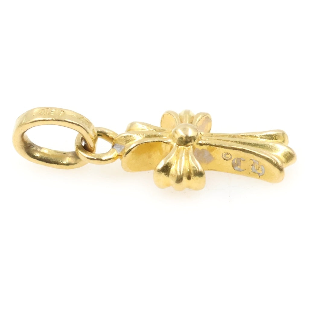 CHROME HEARTS(クロムハーツ) 22K CRS BBYFAT P DMND ベイビーファット PAVEダイヤ チャーム ゴールドネックレストップ ゴールド