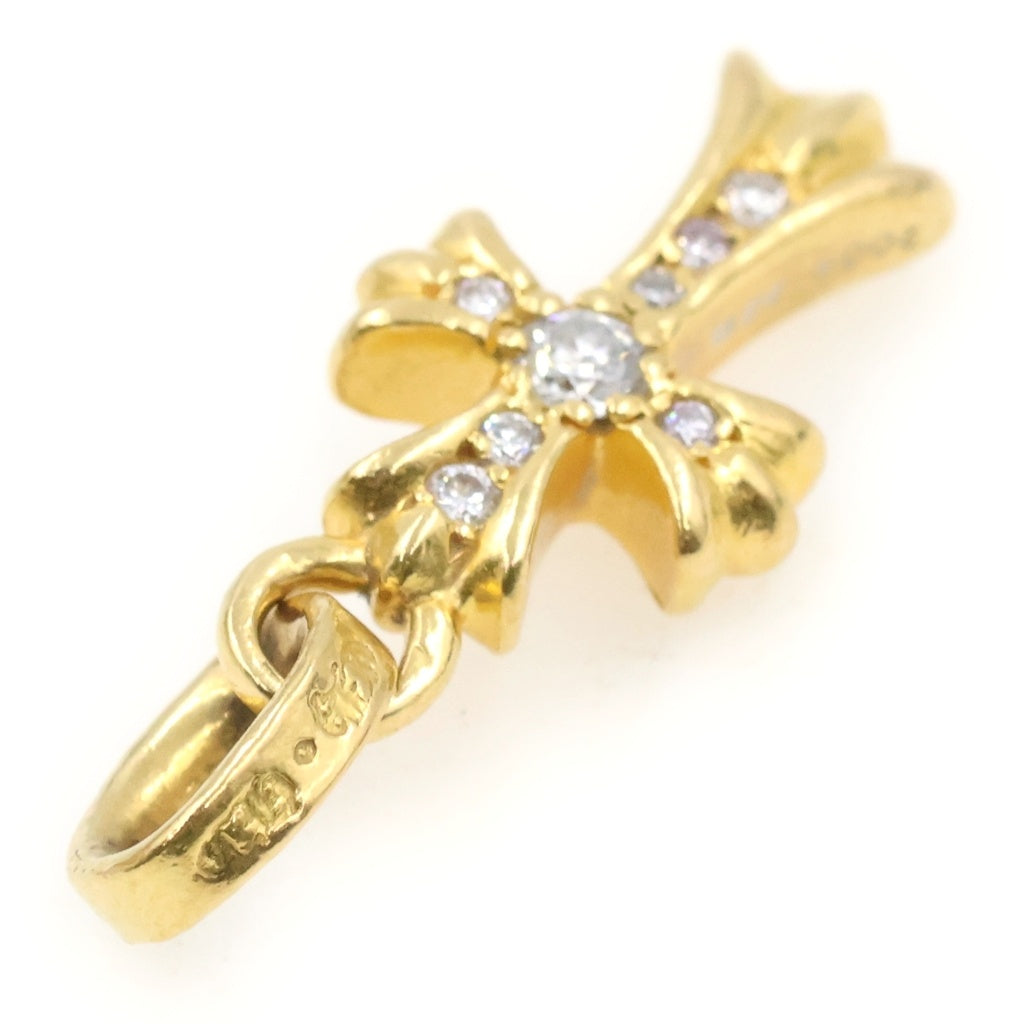 CHROME HEARTS(クロムハーツ) 22K CRS BBYFAT P DMND ベイビーファット PAVEダイヤ チャーム ゴールドネックレストップ ゴールド