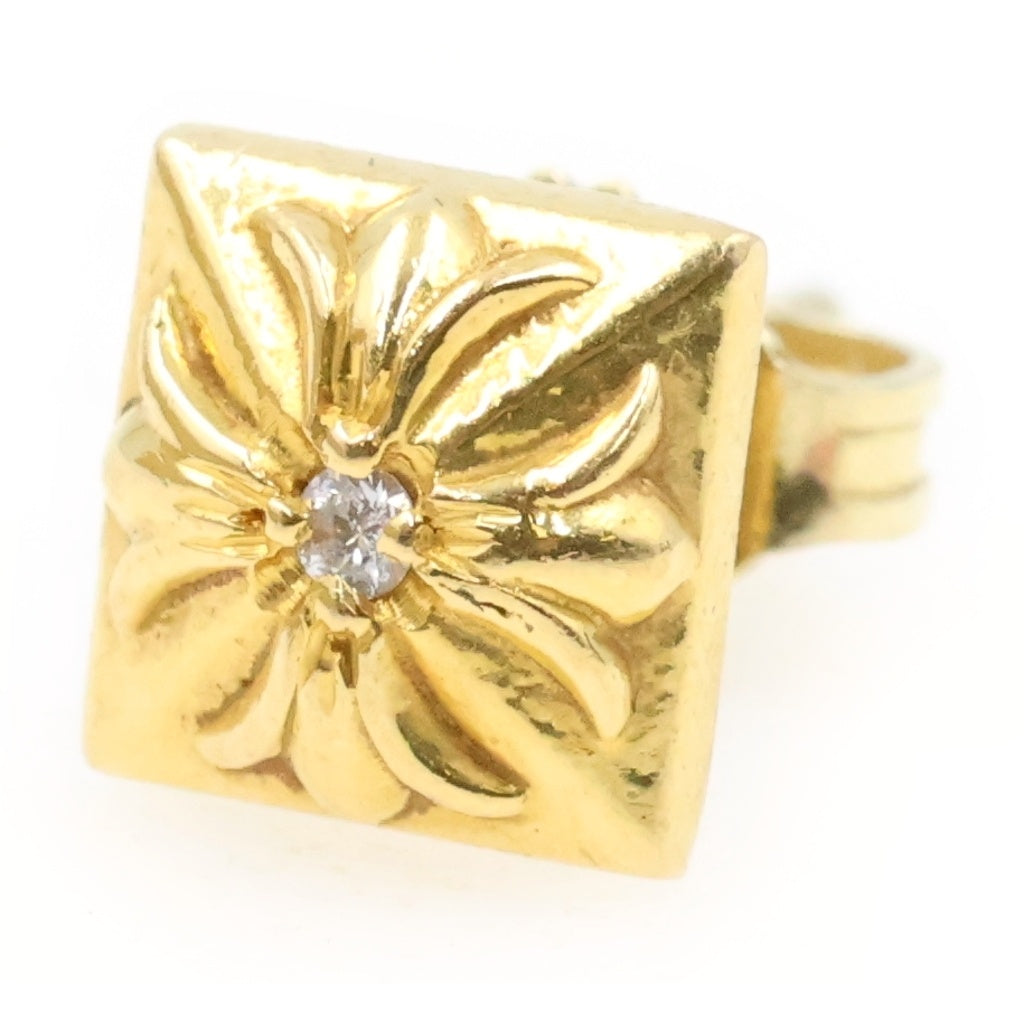CHROME HEARTS(クロムハーツ) 22K STUD PYRAMID PLS 1DIA ピラミッドスタッドプラス 1ダイヤ ピアス ゴールド