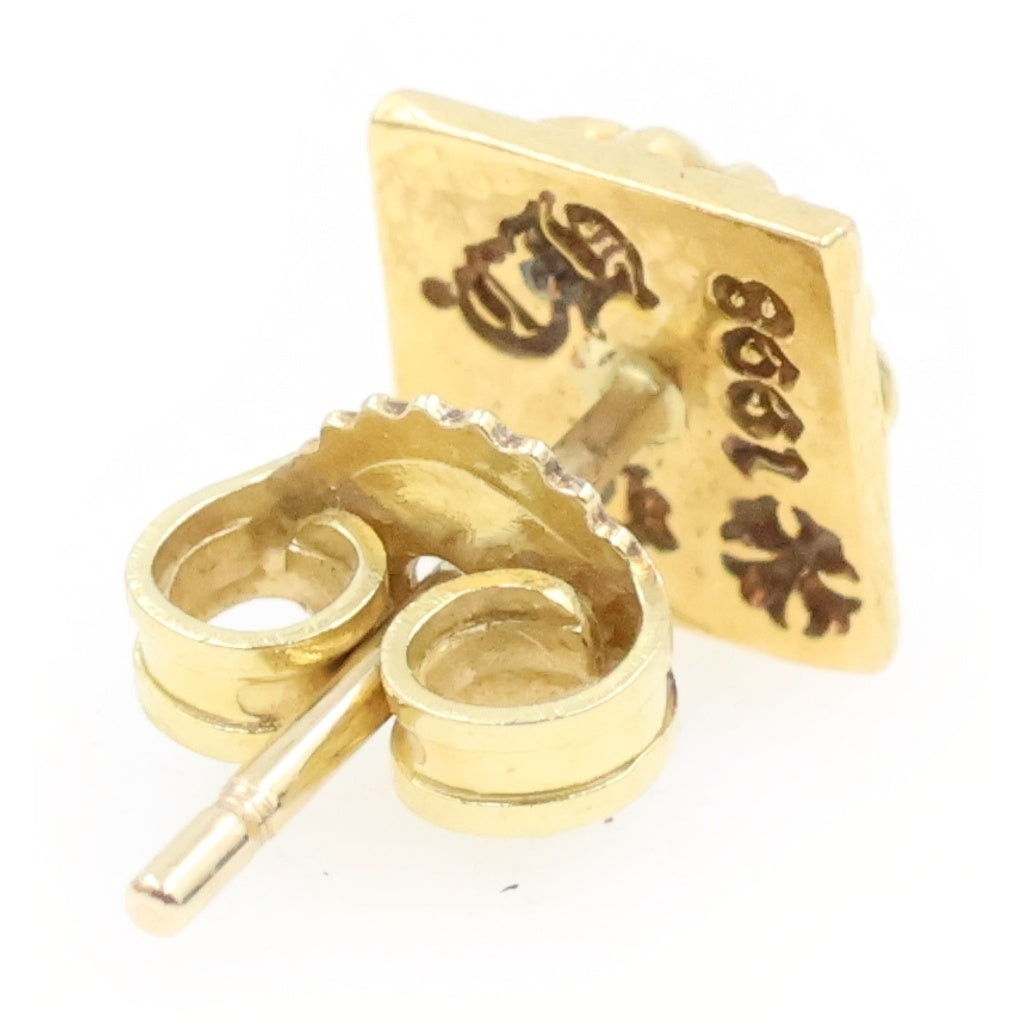 CHROME HEARTS(クロムハーツ) 22K STUD PYRAMID PLS 1DIA ピラミッドスタッドプラス 1ダイヤ ピアス ゴールド