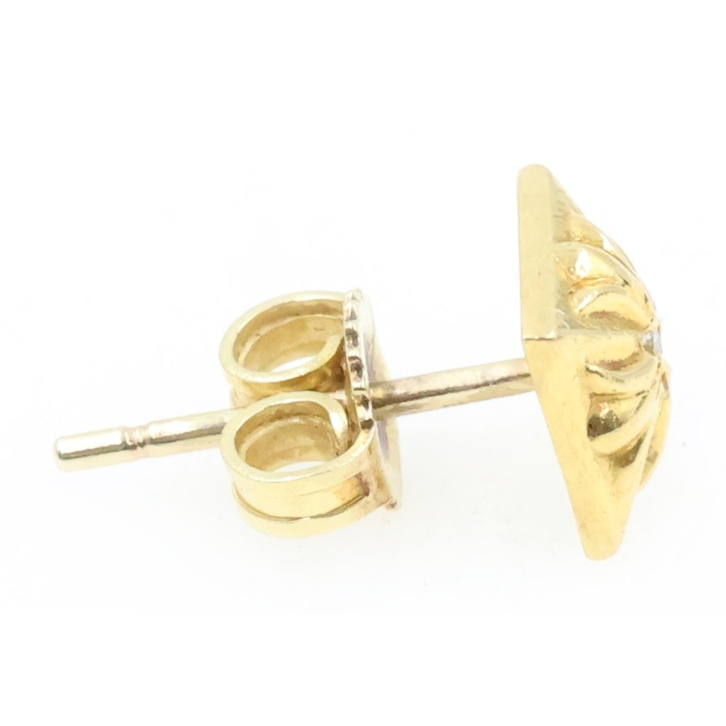 CHROME HEARTS(クロムハーツ) 22K STUD PYRAMID PLS 1DIA ピラミッドスタッドプラス 1ダイヤ ピアス ゴールド