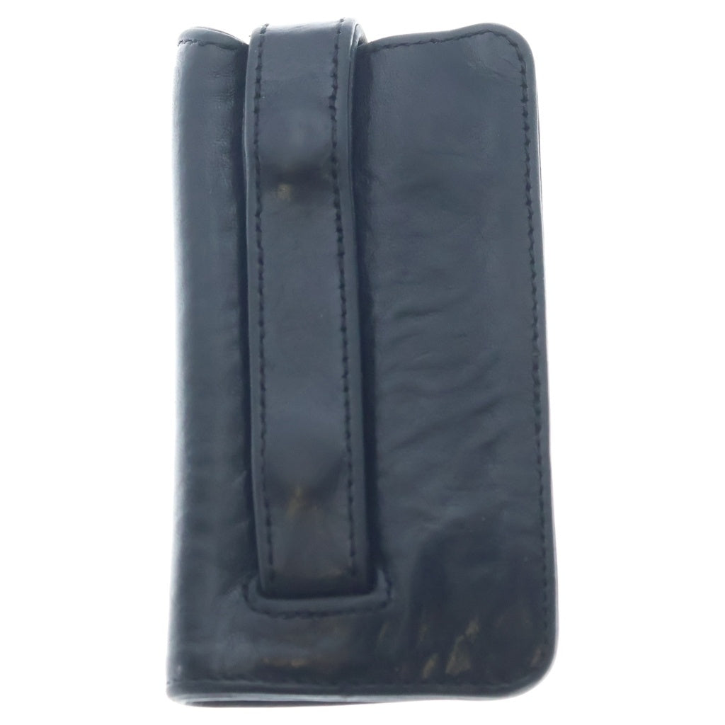 CHROME HEARTS(クロムハーツ) KEY CASE キーケース クロスボールボタン ソフトレザーキーケース ブラック