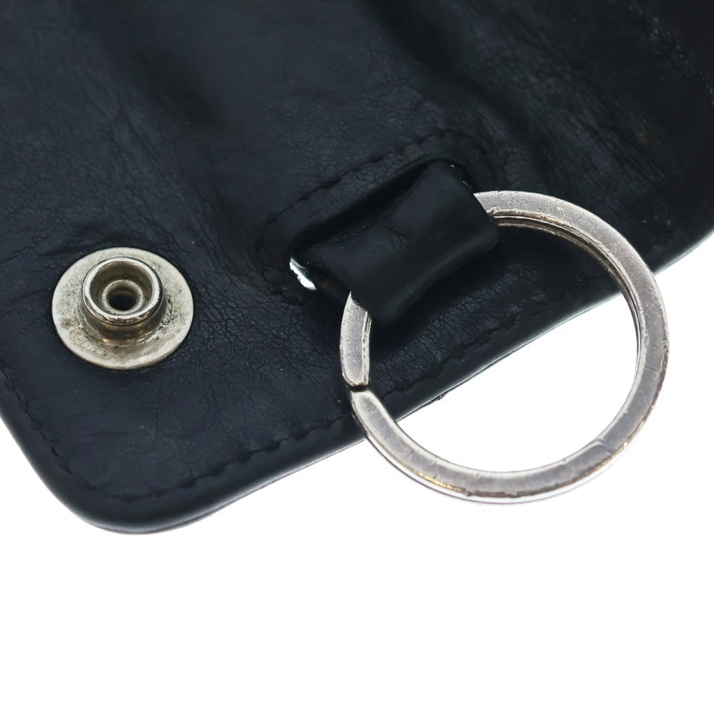 CHROME HEARTS(クロムハーツ) KEY CASE キーケース クロスボールボタン ソフトレザーキーケース ブラック
