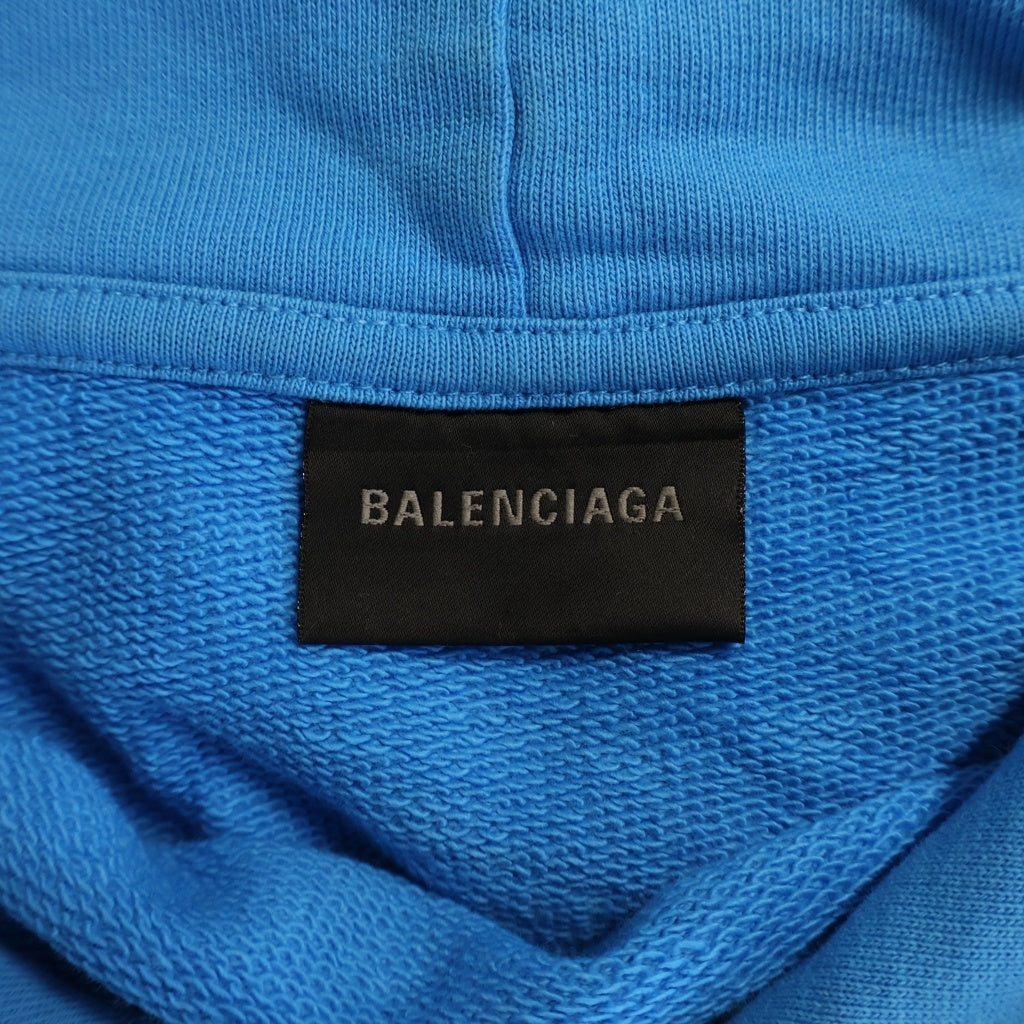 BALENCIAGA(バレンシアガ) Political Campaign Large Fit Hoodie キャンペーンロゴ オーバーサイズ プルオーバーパーカー フーディー ブルー 620973 TNVG6