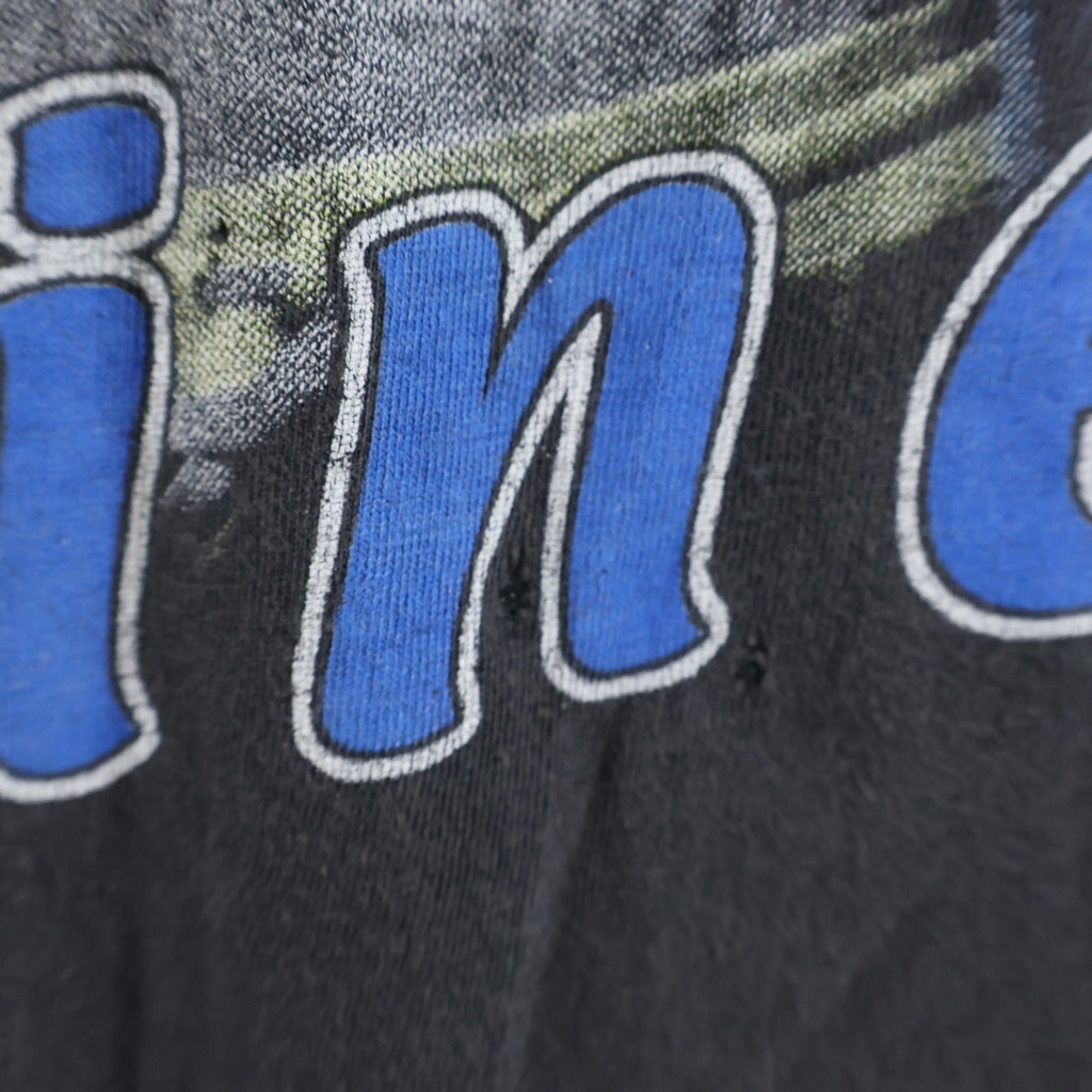 VINTAGE(ヴィンテージ) EMINEM THUNDER BACK TEXT BOOTLEG エミネム 両面プリント クルーネック半袖Tシャツ ショートスリーブカットソー ブラック