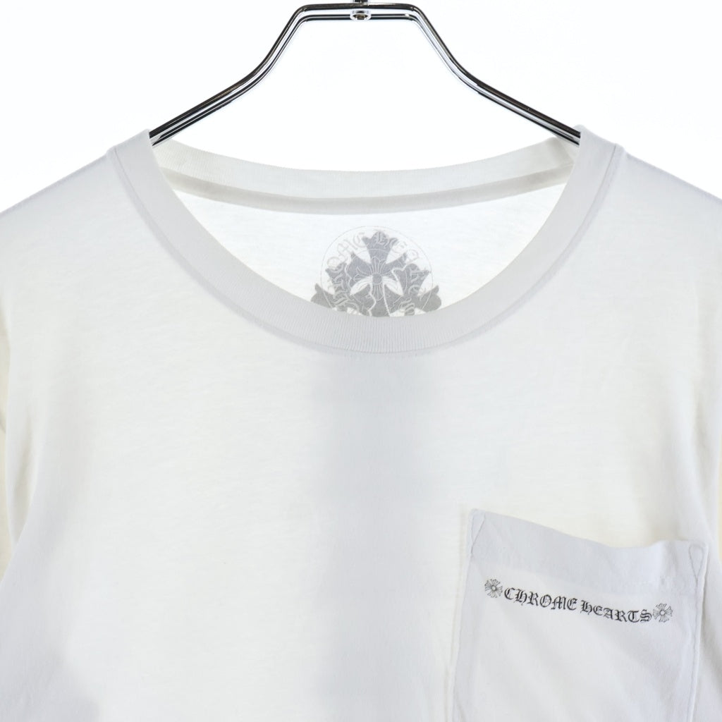 CHROME HEARTS(クロムハーツ) Cemetery Cross Tire Track L/S Tee セメタリークロスタイヤトラック 長袖 クルーネック カットソー ホワイト
