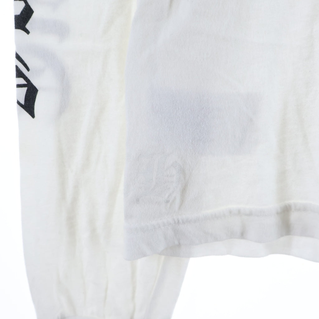 CHROME HEARTS(クロムハーツ) Cemetery Cross Tire Track L/S Tee セメタリークロスタイヤトラック 長袖 クルーネック カットソー ホワイト
