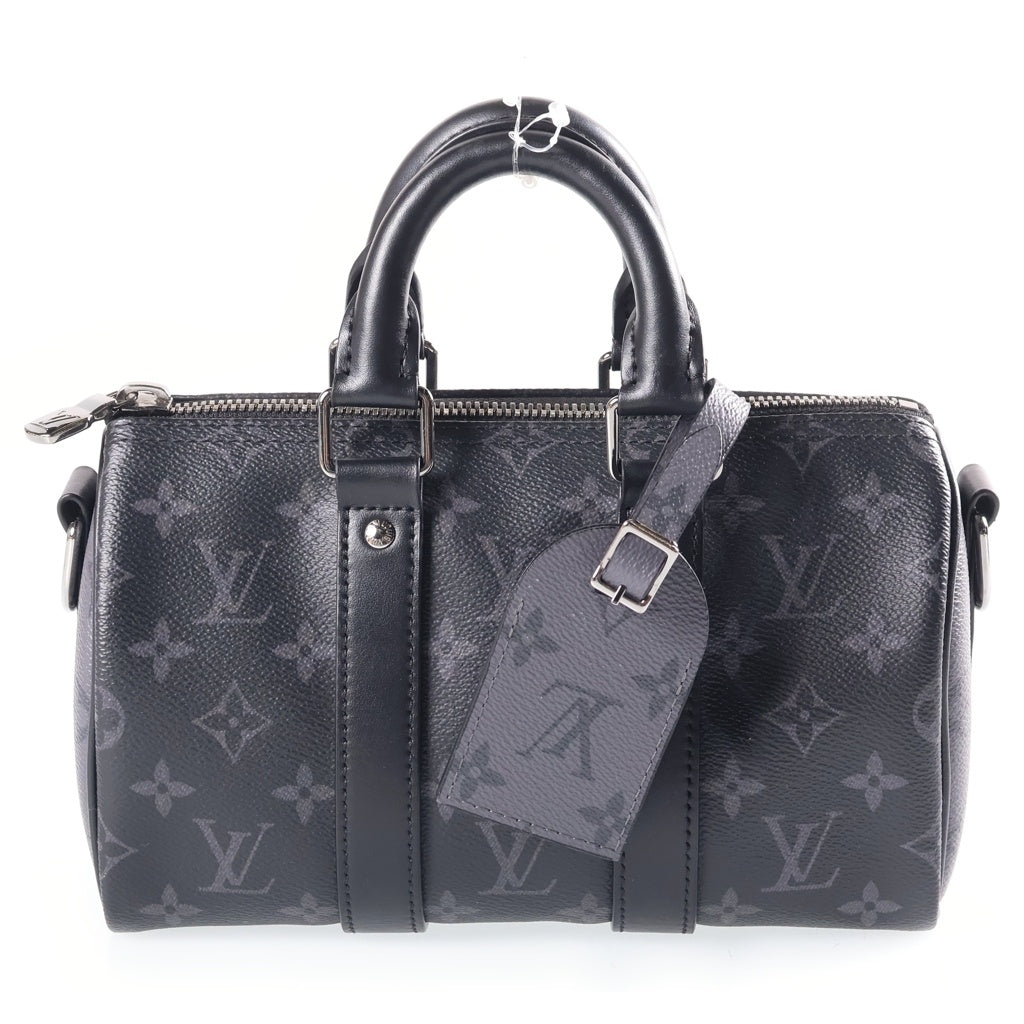 LOUIS VUITTON(ルイヴィトン) モノグラムエクリプス シティキーポル 2WAYバッグ ハンドバッグ ショルダーバッグ ブラック レザー×PVC M45936