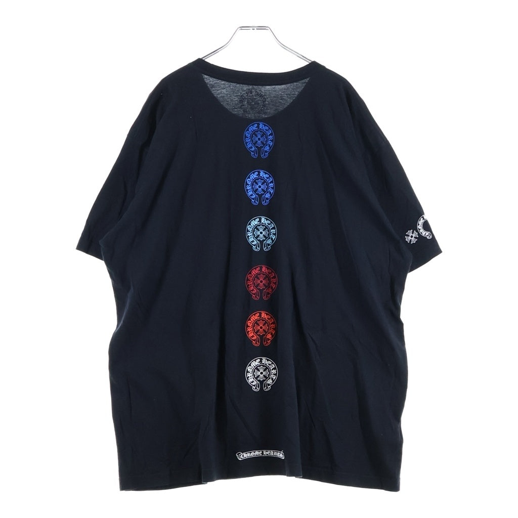CHROME HEARTS(クロムハーツ) Multi Color Horseshoe S/S T-shirt マルチカラー ホースシュー クルーネック半袖Tシャツカットソー ブラック